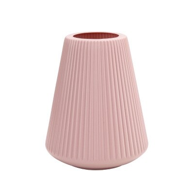 Vase en plastique grand Vase minimaliste décoration maison Imitation glaçure fleur fille panier Vases mariage plantes hydroponiques créatifs: pink2