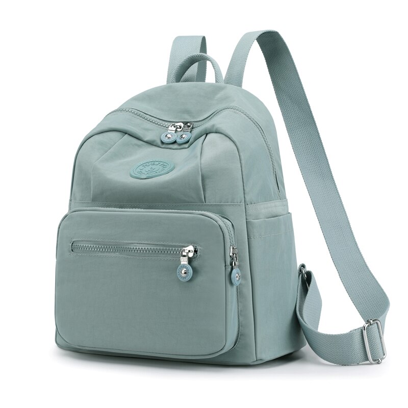 Vento Marea Travel Women Backpack Casual Waterproof Shoulder Bag Female Nylon Black School Bag For Teenage Girl: Light green bag