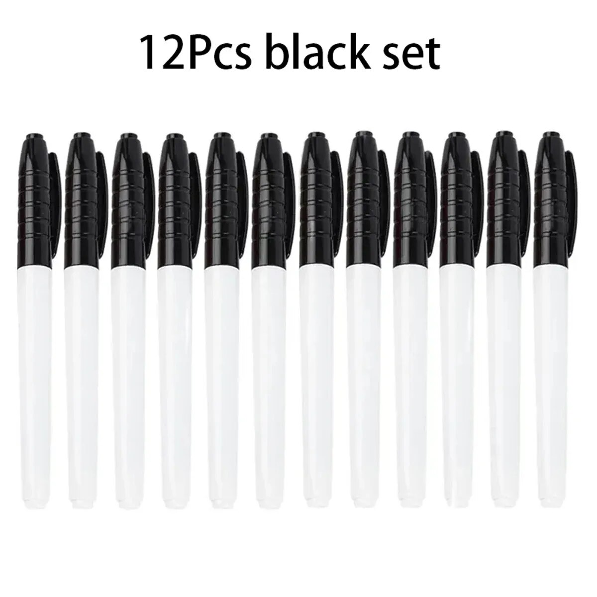 12 Kleuren/set Ultra Fijne Tip, 0.5mm Droog Wissen Markers Uitwisbare Whiteboard Markers voor School, kantoor, Planning White Board Marker: YELLOW