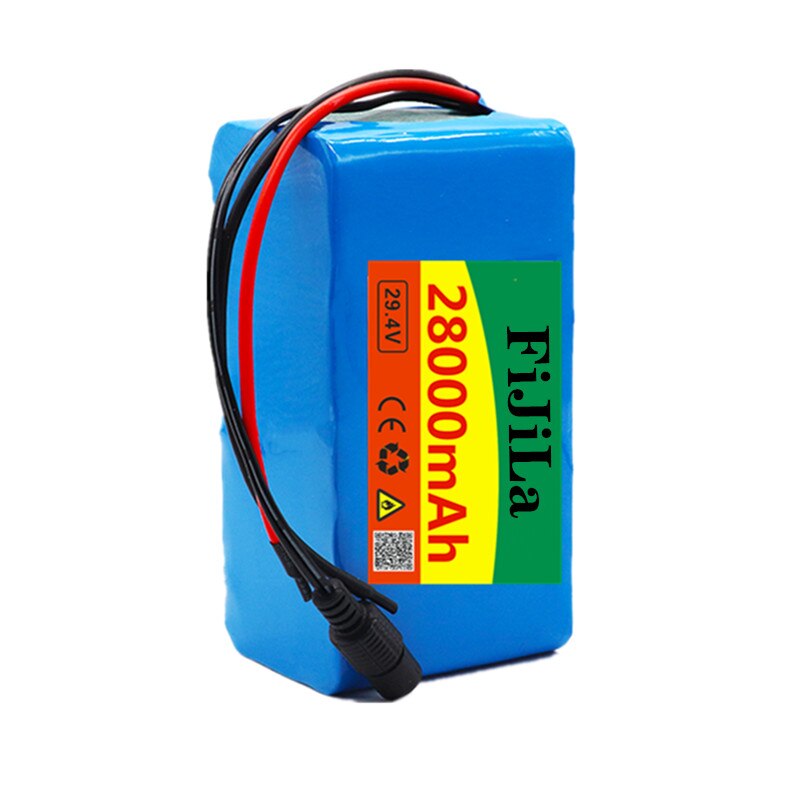 24v 28ah 7s 3p 18650 litiumbatteri 29,4 v 28000 mah elektrisk sykkel moped/elektrisk/litium--ionen batteri + ladegerät