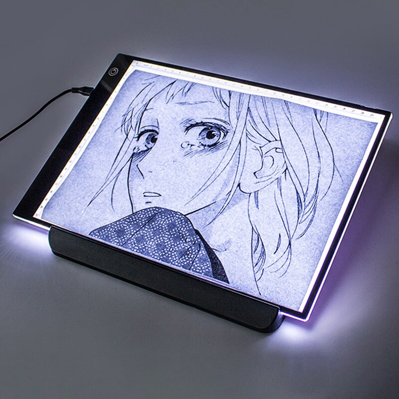 A4 LED Light Box,Trace Light Pad Drawing Adjustable Brightness Tracer, USB Power Ultra-Thin Portable Light Pad