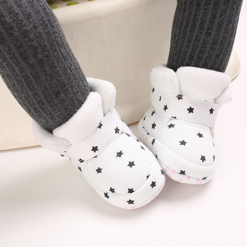 Winter Baby Cotton Shoes Boots For Girl Toddlers Boy Slip-on Snow Warm Round Toe Non-slip Kids' Shoes Ankle Boot 0-1 Years