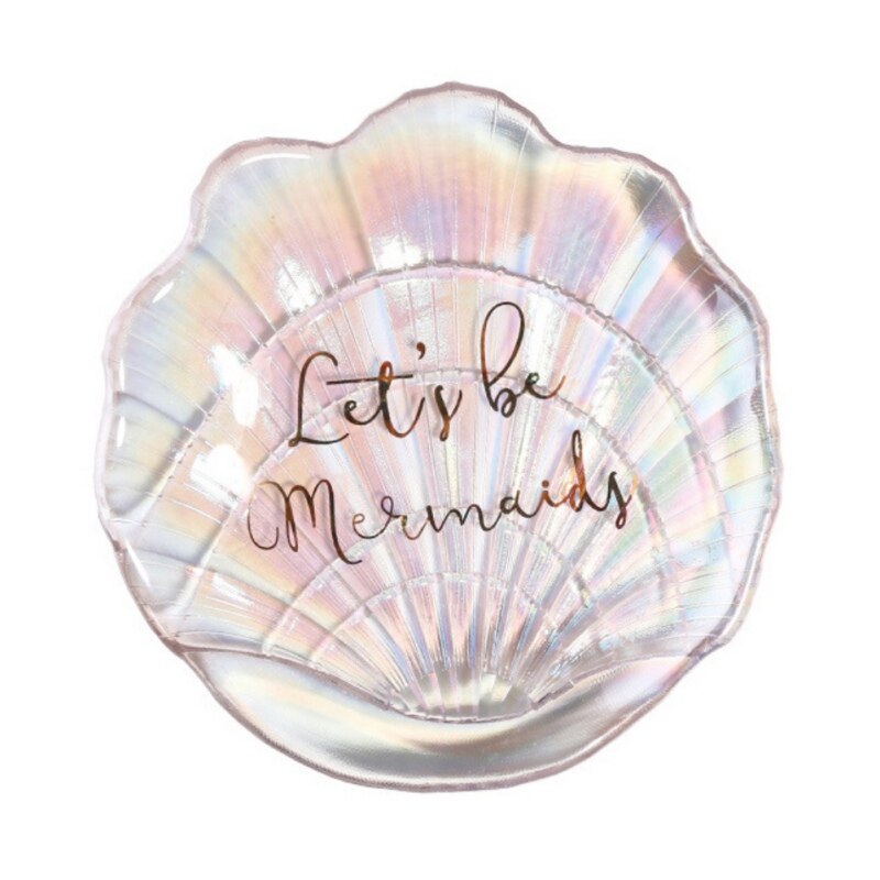 Kleurrijke Glas Lade Snack Shell Houder Manicure Craft Decoratie Fotografie Rekwisieten Sieraden Organizer: A1