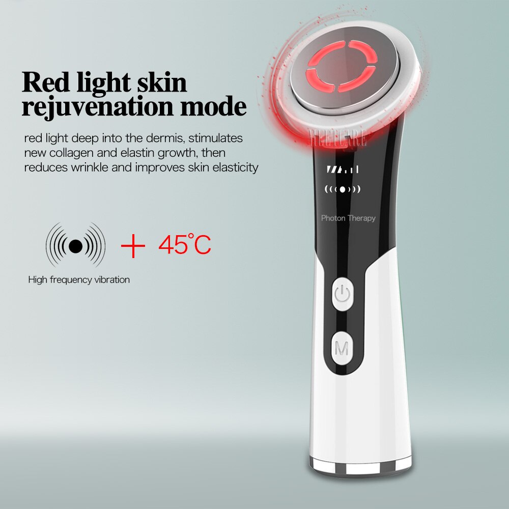 Red Light Therapy LED Photon 4in 1 Face Massage Facial Eye Care Deep Cleaning Face Lifting Skin Rejuvenation Beauty Dervice