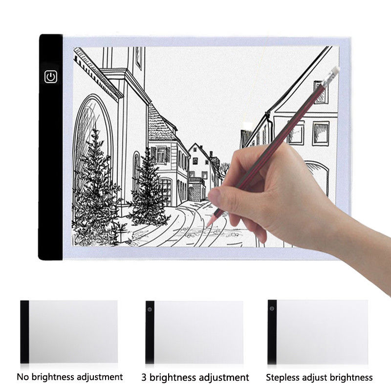 A4 USB LED Art Stencil Board Light Tracing Drawing Copy Pad Table Box DNJ998
