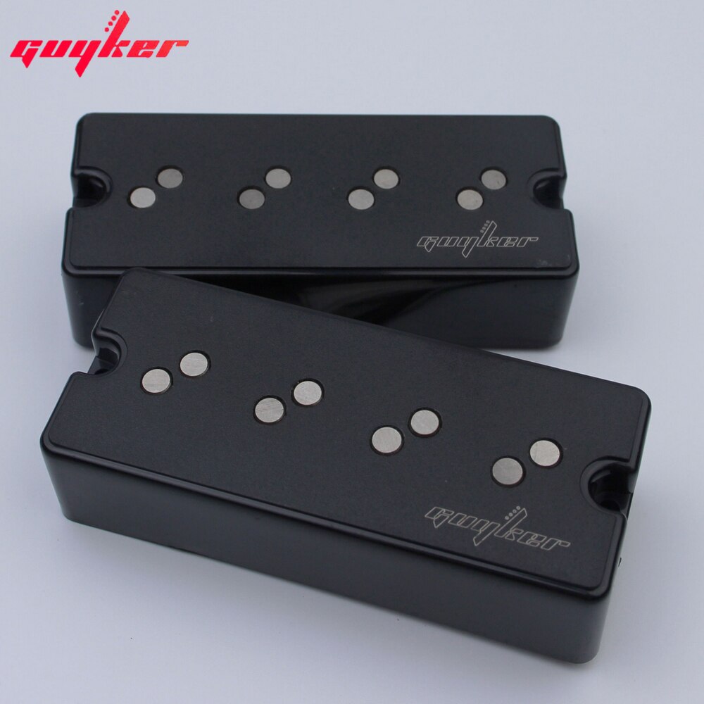 1 Set Dubbele Ruisonderdrukking Pickups Split Coil Humbucking 4 String Bass Pickups Bridge + Hals Alnico Zwart