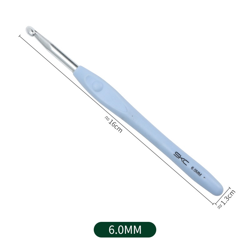 Gancho de ganchillo de 1,5 MM-6MM, ganchos de aluminio ergonómicos con mango suave con 10 tamaños para manualidades DIY, suministros de ganchillo para tejer: Verde militar