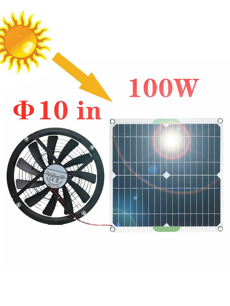 12V Silicon Solar Exhaust Fan Extractor Fan For Room Ventilation Silent Fan