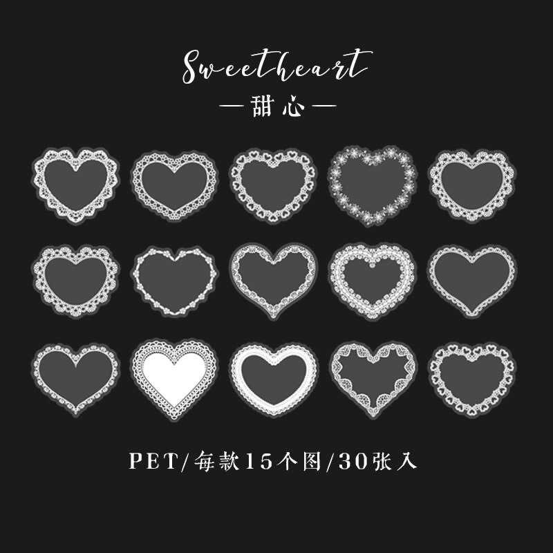 30 Pcs PET Lace Scrapbook Stickers Decorative Paper Lace Butterfly Leave White Cardstock Scrapbook Diy Album Card Making: 1