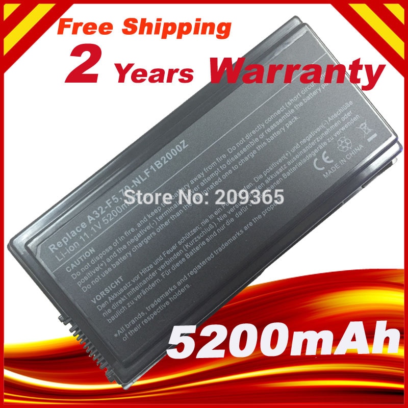 5200 mah Laptop Batterij voor Asus F5RL F5Ri F5SL F5Sr F5V F5 X50GL X50RL X50V X59SL X59Sr A32-F5