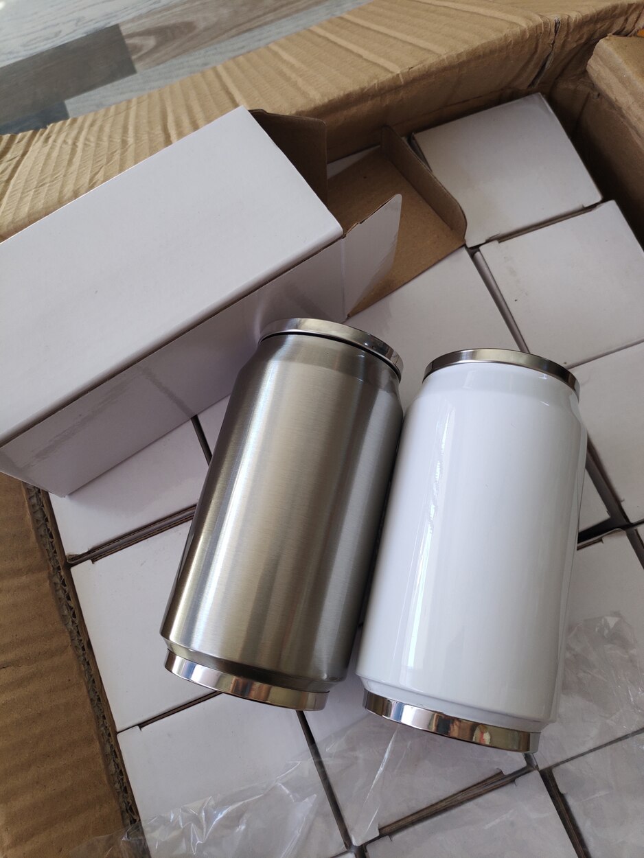 2pcs/lot Blank Sublimation 280ml/500ml Coke Bottle Cup Transfer Prtinting by Sublimation INK DIY Transfer Heat Press Printing