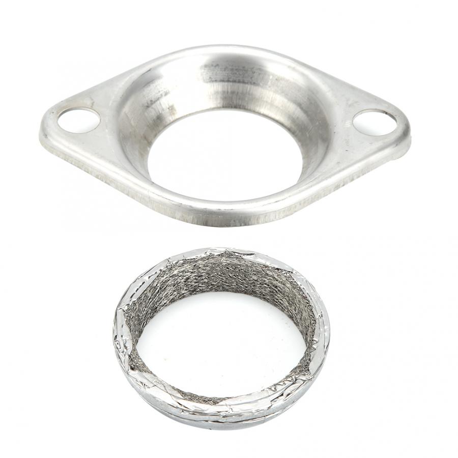 2.5in Kollektor Flansch Krapfen Dichtung Auspuff Header Bausatz Praktische Zubehör Aluminium Legierung + Kohlenstoff Auspuff Kollektor Flansch Neue