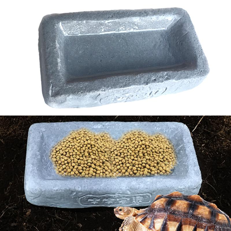1 ud. Plato de agua y comida para reptiles, duradero, seguro, práctico, estable, no tóxico, bebedero para reptiles de serpiente, Tortuga, araña