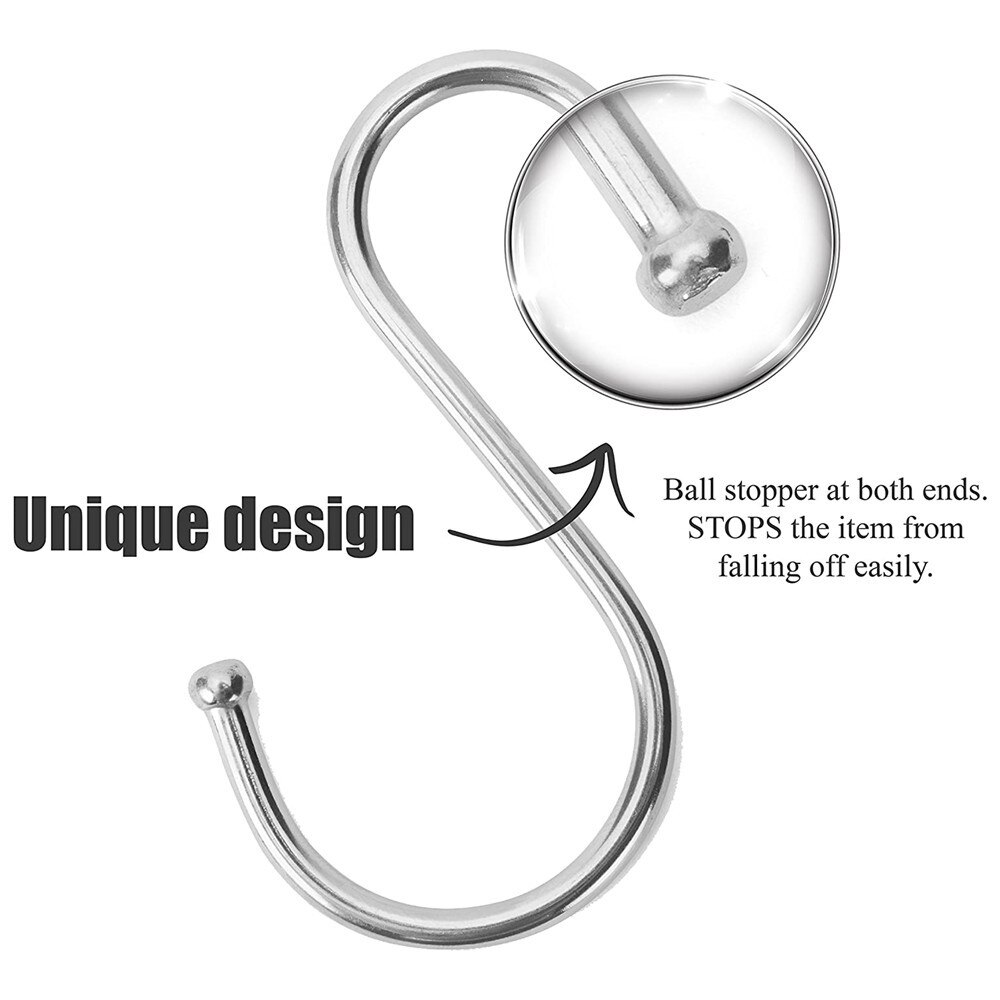 10 Pcs Set S Hooks for Hanging Rustproof Hanging Hooks Heavy Duty Stainless Steel Hooks Kitchen Closet Hooks Hanging Plants