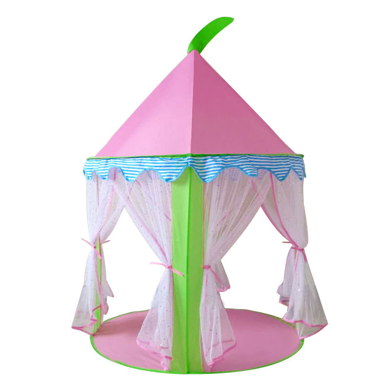 Kinder Zelt Klapp Tipi Mädchen Junge Rosa Spielen Haus Tipi Tragbare Zelte Prinzessin Schloss Aktivität Fee Haus