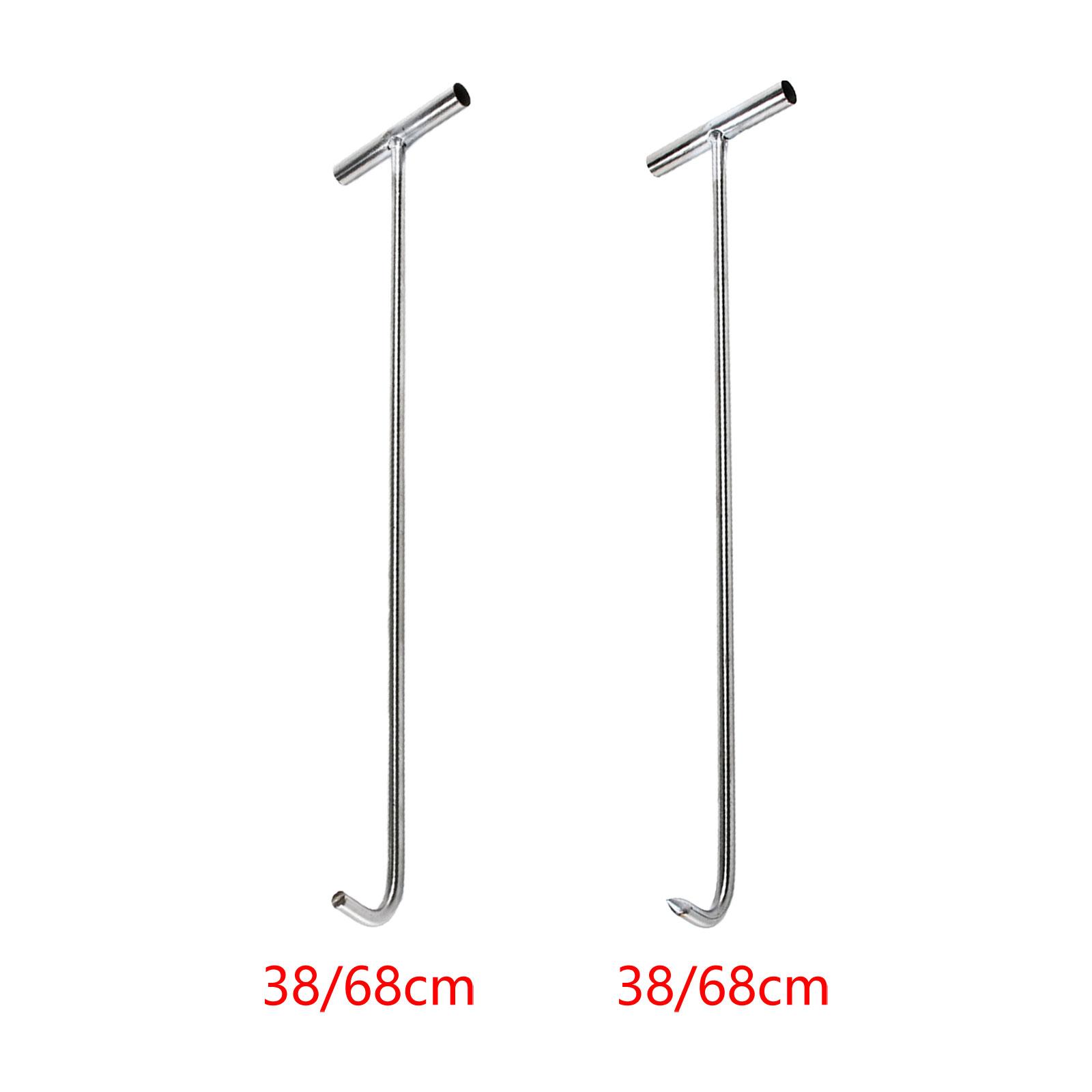 Manhole Hook Tool Rigid Tool Hook Durable Drain Cover Rolling Doors Lifting Lifter Sewer Well Lid Hook Door Wheel Puller T Hook
