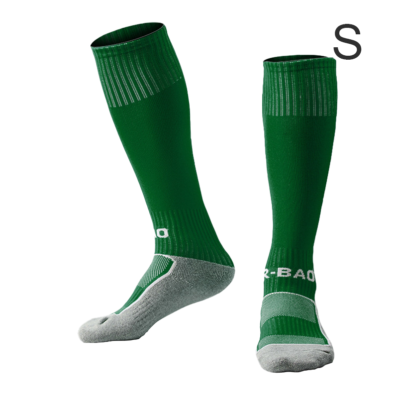 LOOZYKIT Outdoor Sports Football Socks Soccer Long Stocking Knee High Football Volleyball Breathable Children Sock: green 2 / M