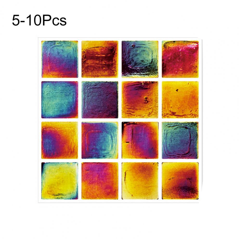 10Pcs/Set Stylish Wall Decals Removable Eco-Friendly Scratch-Resistant 3D Mosaic Wall Decals: 5