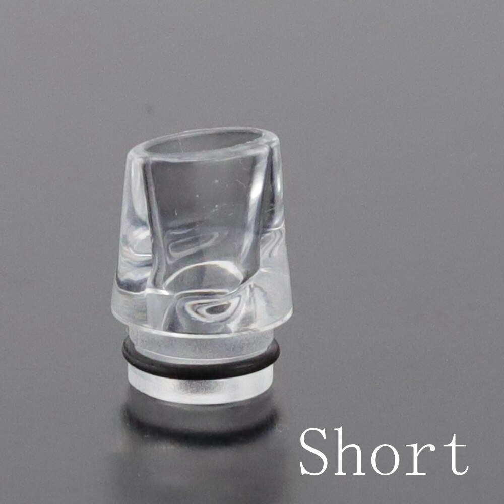 Flat Acrylic Plastic MTL 510 810 Drip Tip MouthPiece DripTip 810 For Atomizer RTA RBA RDA 8 Color: Clear Short