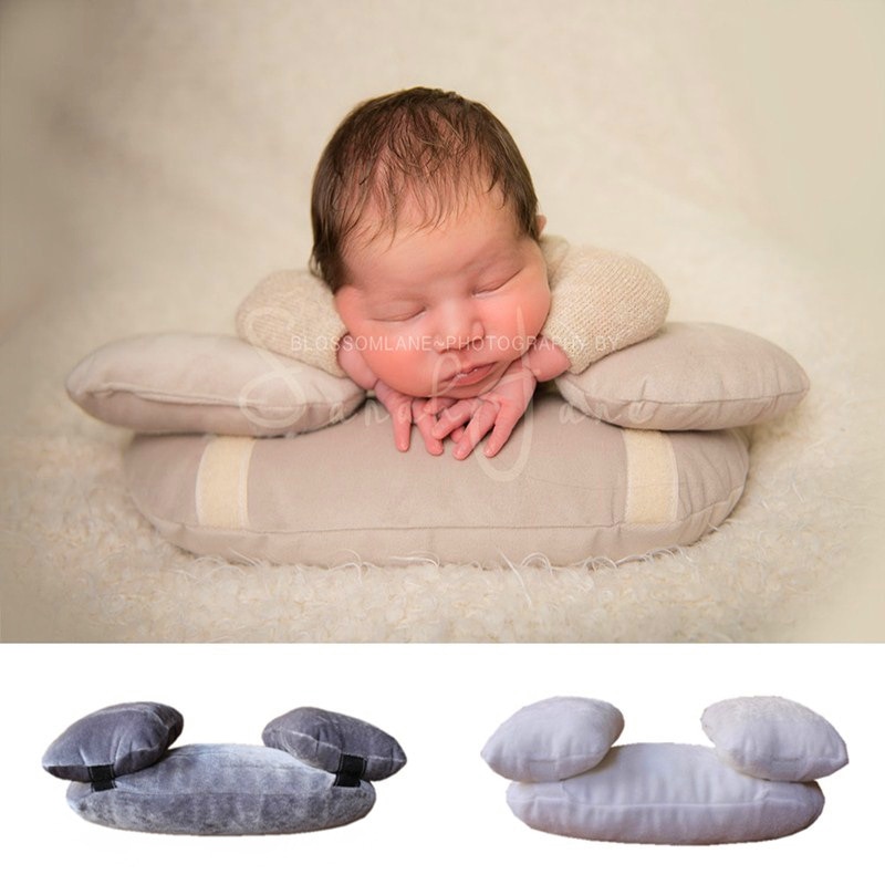 Kileformet poserende pude til nyfødt fotografering rekvisitter baby pude spædbarn positioner baby fotoshoot tilbehør assistent