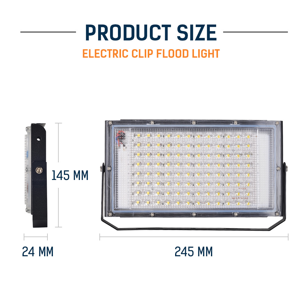 DC12V Led Flood Light 50W 100W Outdoor Floodlight Spotlight IP66 Waterproof Emergency Light Reflector Portable 12 Volt Led Light