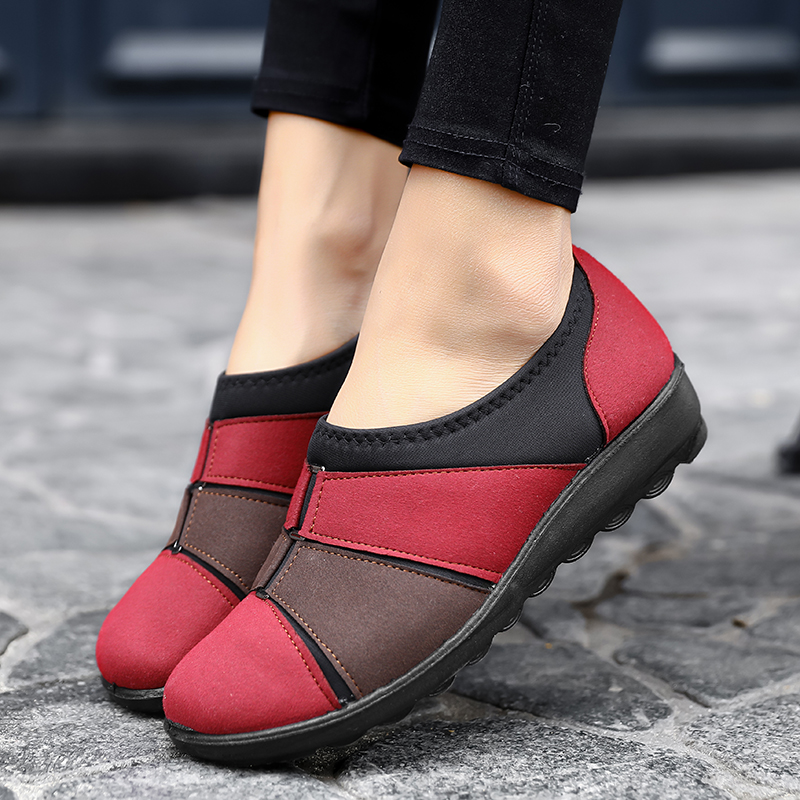 Tenis deportivos para mujer, Tenis femeninos de malla transpirable para exteriores, zapatillas deportivas con cordones para caminar, informales,: Rojo / 9