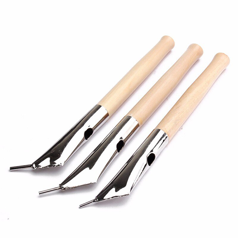 3PCS/Set Tjanting Tool Art Clay Pottery Printing Batik Knives Pens Wax Tjanting Needle Sculpture Craft Pottery Tool