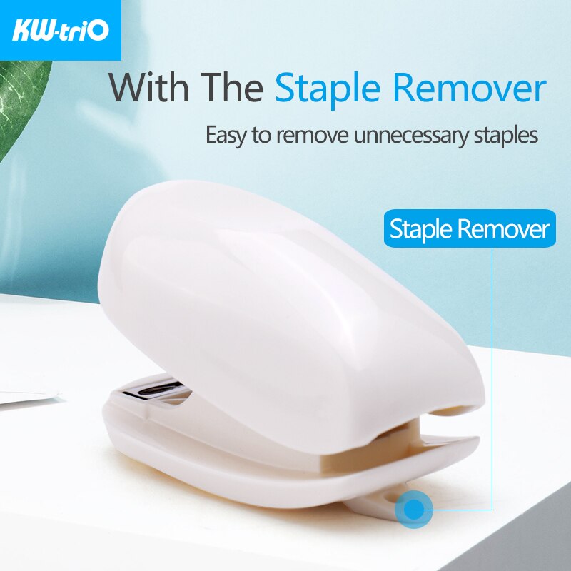 KW-triO Mini Stapler Lovely Portable Stapler Cute Candy Styling Stapler with Staple Remover Notebook Binding Office Supplies
