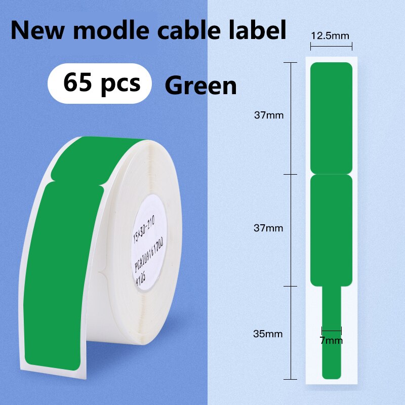 D11 D61 Selbstklebende Kabel Aufkleber Papier Wasserdicht Identifizierung Faser Draht Stichworte Etiketten Organisatoren Netzwerk Marker Werkzeug Anti: Grün  Neu Modell