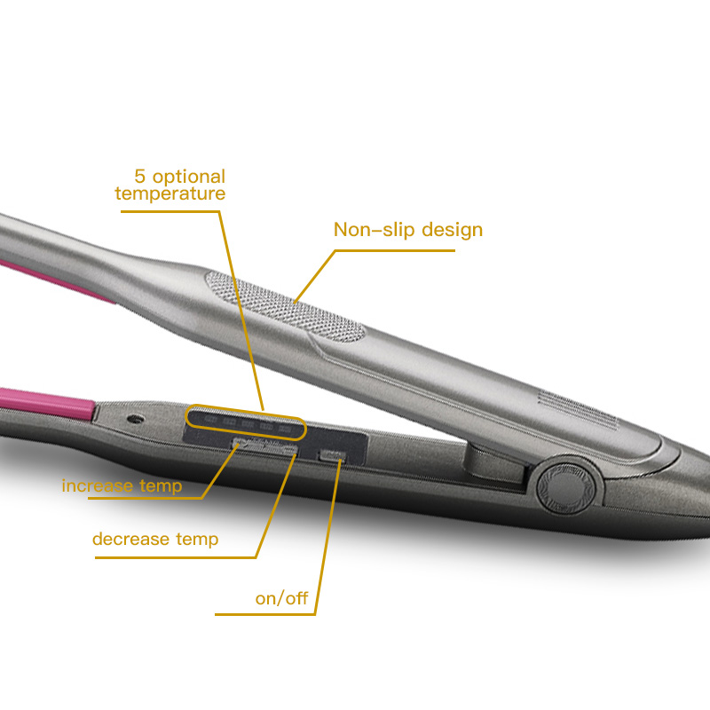 Hair Straightener for Short Hair Unisex Men Beard Straightener 2 in 1 Hair Curler Flat Iron Ceramic Curling Iron