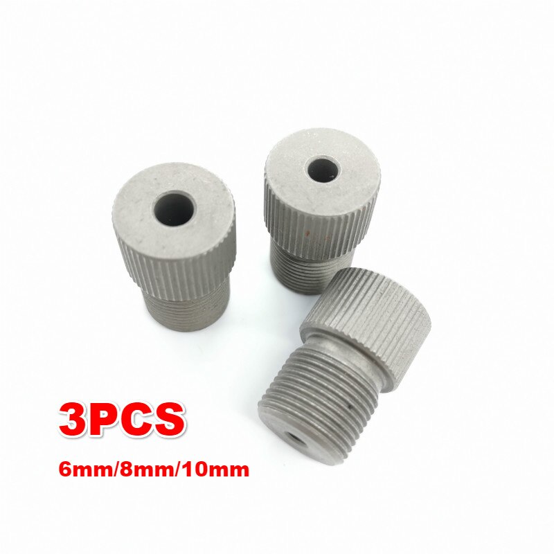 Vertikal lomme hull jig 6/8/10mm trebearbeiding dowelling selvsentrerende drill guide kit tre boring locator hull puncher: 3 stk borehylse