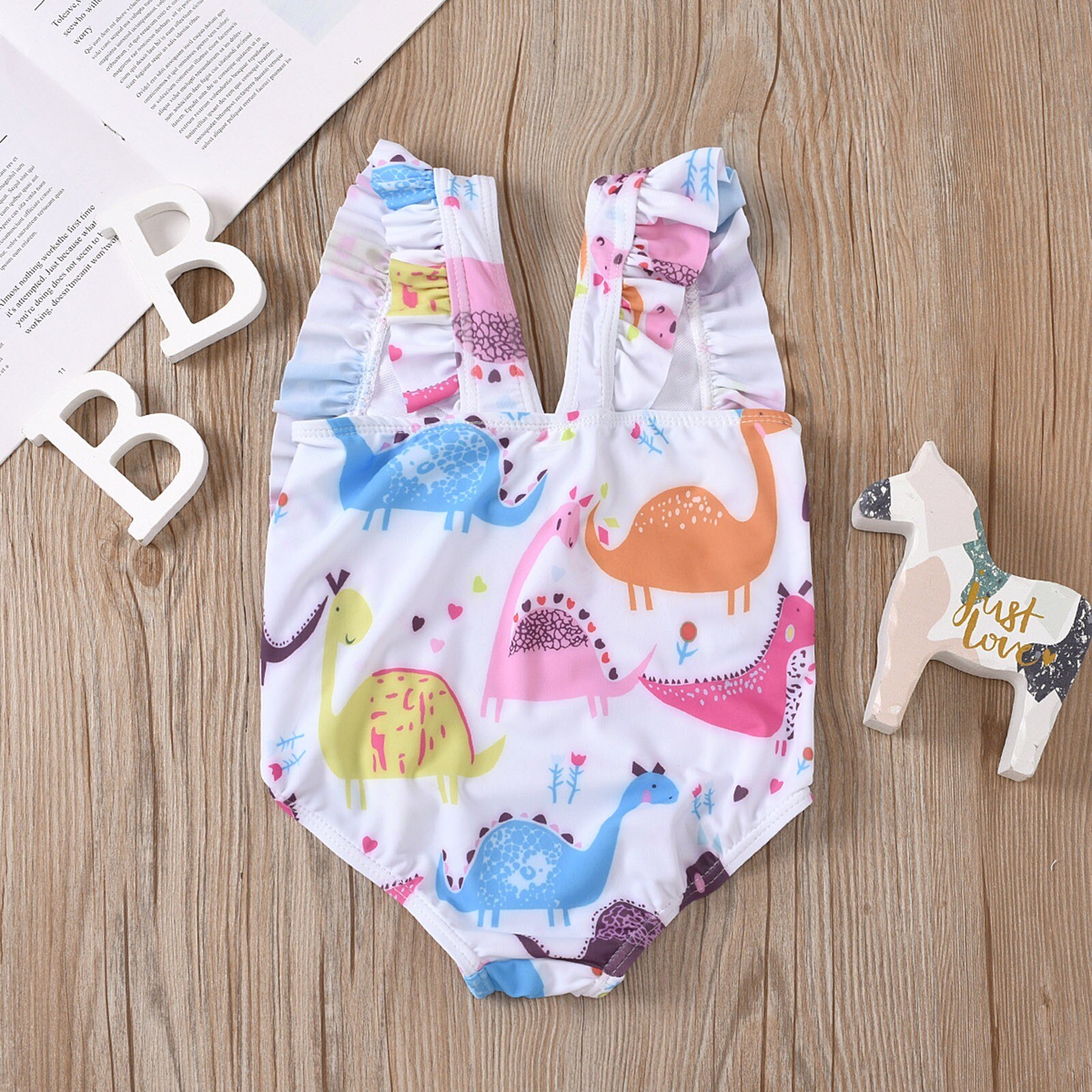 Summer swimsuit Baby Kids Girls clothes Beach Suit Dinosaur Print One Piece Swimwear Swimsuit for girls Bathing baby clothes