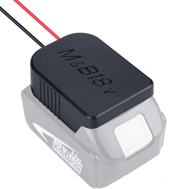 For Makita&amp;Bosch Adapters 18V Battery Power Connector Adapter Dock Holder With 12 Awg Wires Connectors Power Black