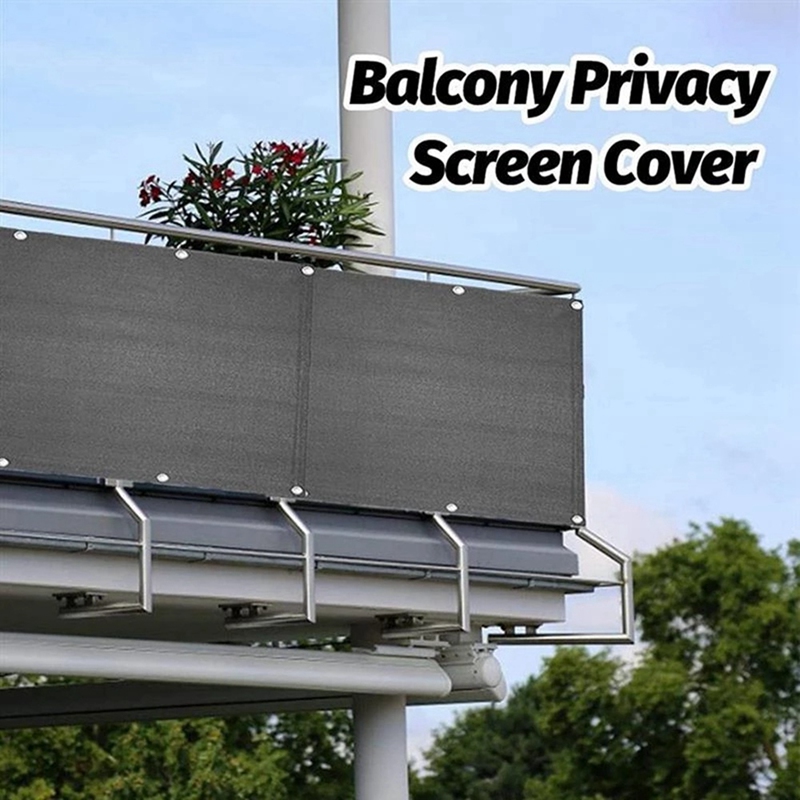 Balcony Shade Net Balcony Privacy Screen Cover Weather-Resistant Fence Windscreen for Outdoor Backyard