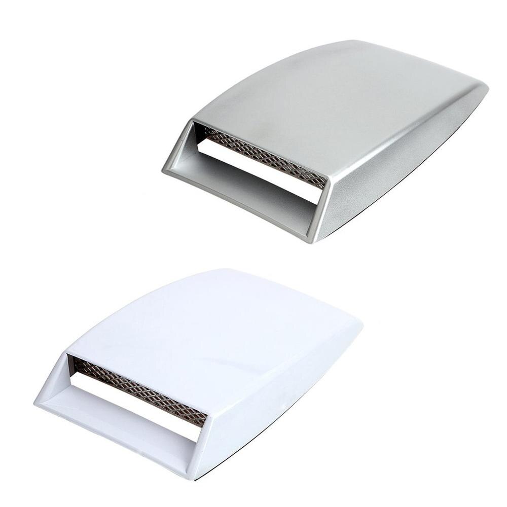 Car Decorative Air Flow Intake Scoop Abs And Aluminum Grille Mesh Vent Cover Hood Sticker