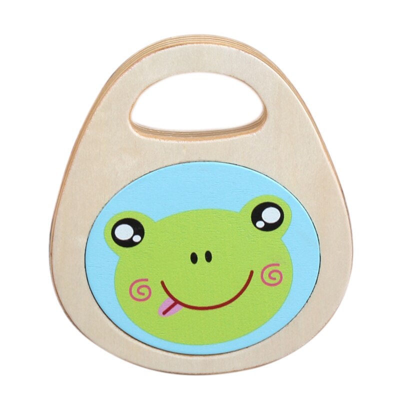 freundlicher Karikatur Holz Kastagnetten Musik Instrumente Baby Klöppel Griff Musical Instrumente Spielzeug Für freundlicher: Blau