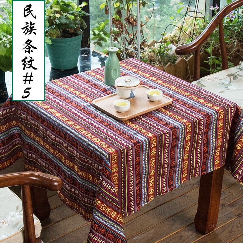 50x150 cm Ethnische Stil Baumwolle Leinen retro Böhmen stoff DIY Handgemachte Textil NäHenne Patchwork Für Taschen Kleidung Sofa tabelle tuch: 5