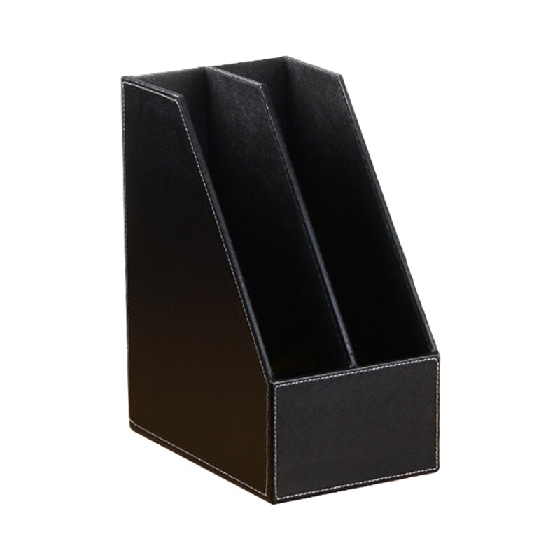 2 Slots PU File Holder Magazine Rack Newspapers Organizer A4 Paper Storage Tray K92C