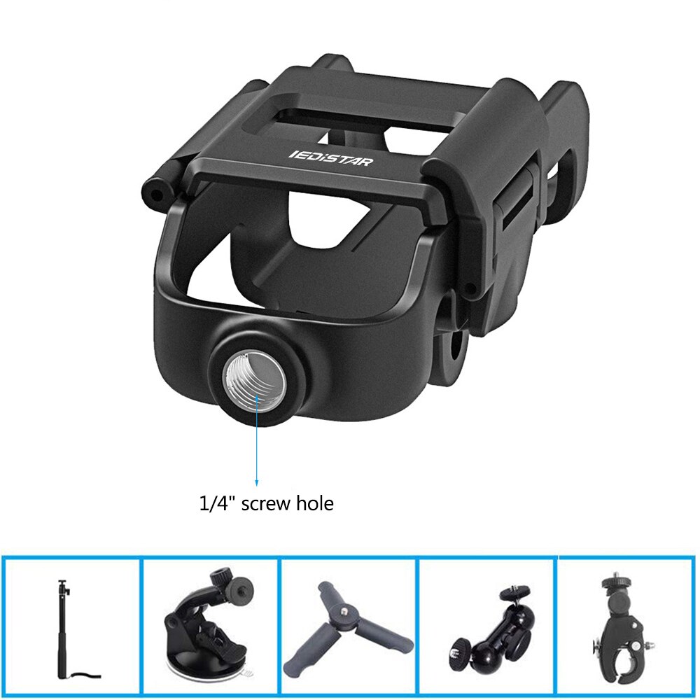 Statief Mount Houder Beugel met 1/4 Schroef Gat Mount Behuizing Case Beschermende Cover voor actie camera voor Pocket Handheld Gimbal