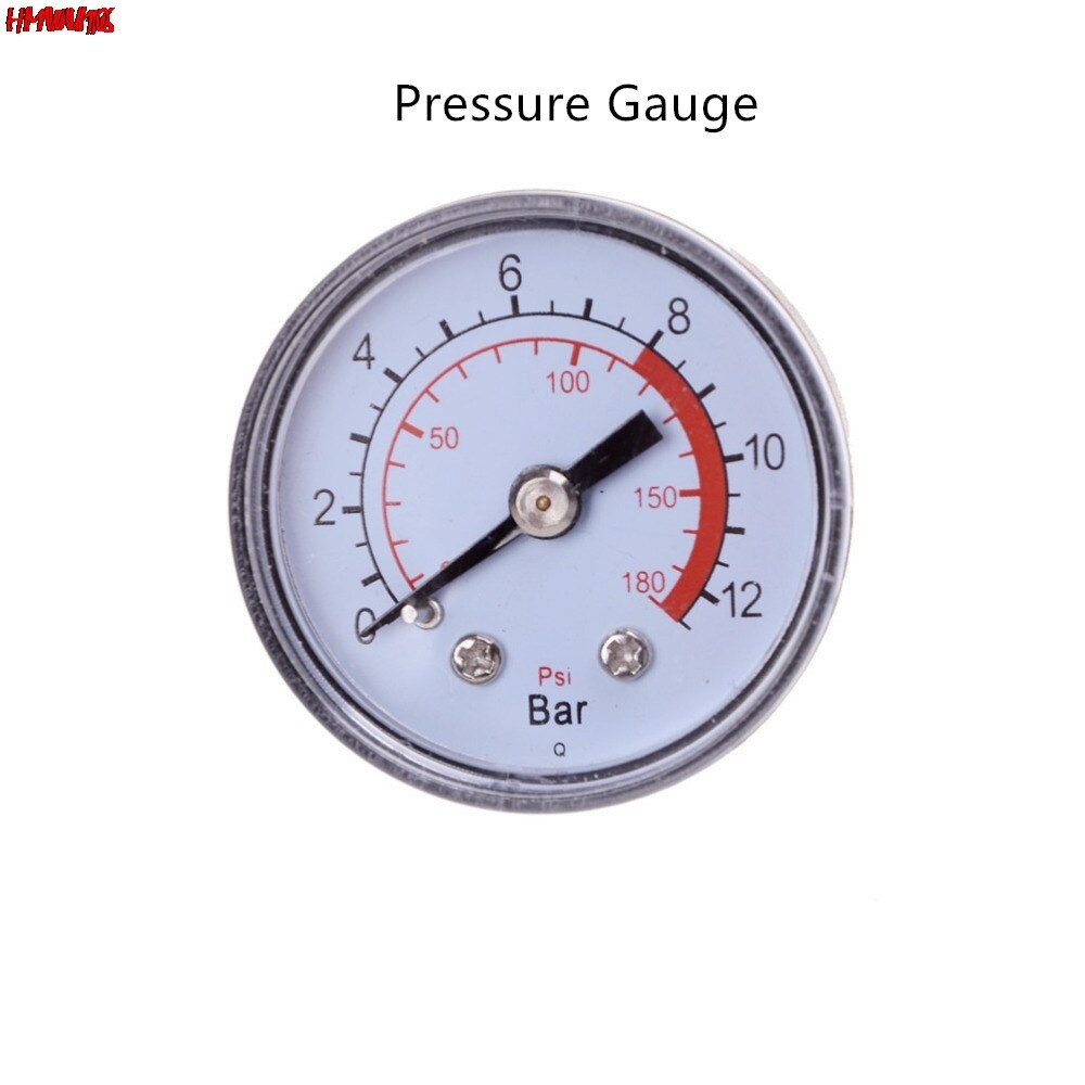 1Pc Air Compressor Pneumatische Hydraulische Vloeistof Manometer Metalen Manometer Manometer Hoofd 0-12Bar / 0-180PSI