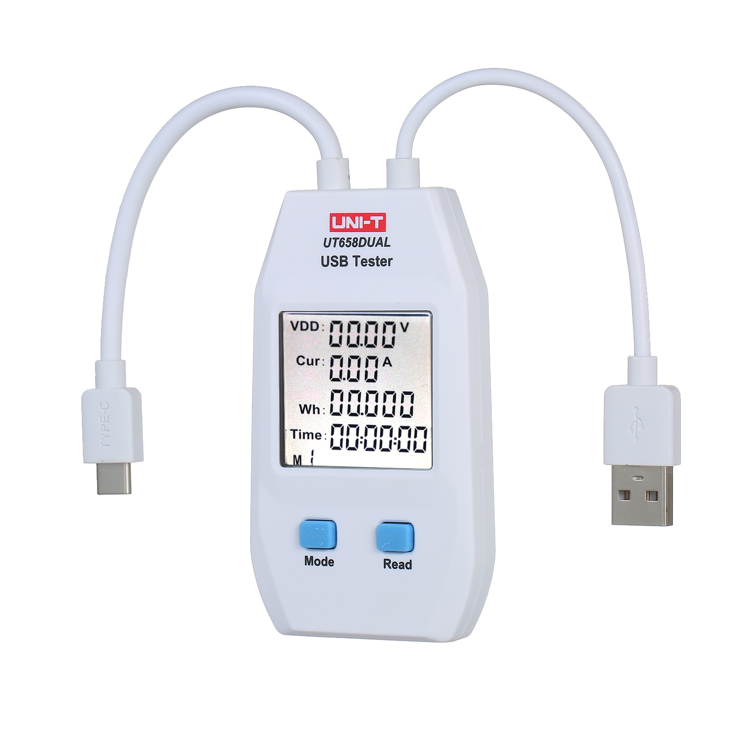 Usb-vermogensmeter lcd usb-tester detector voltmeter ampèremeter spanning stroom digitale vermogenscapaciteitstester