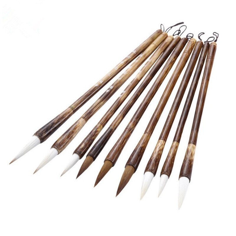 3pcs Calligraphy Brush Traditional Brush Pen Chinese Landscape Painting Regular Script Cursive Script Writing Pen Tinta China