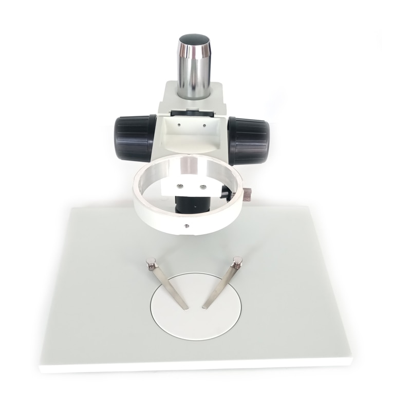 Trinoculaire/Verrekijker stereo microscoop Boom tafel stand met Scherpstellen Rack diameter 76mm