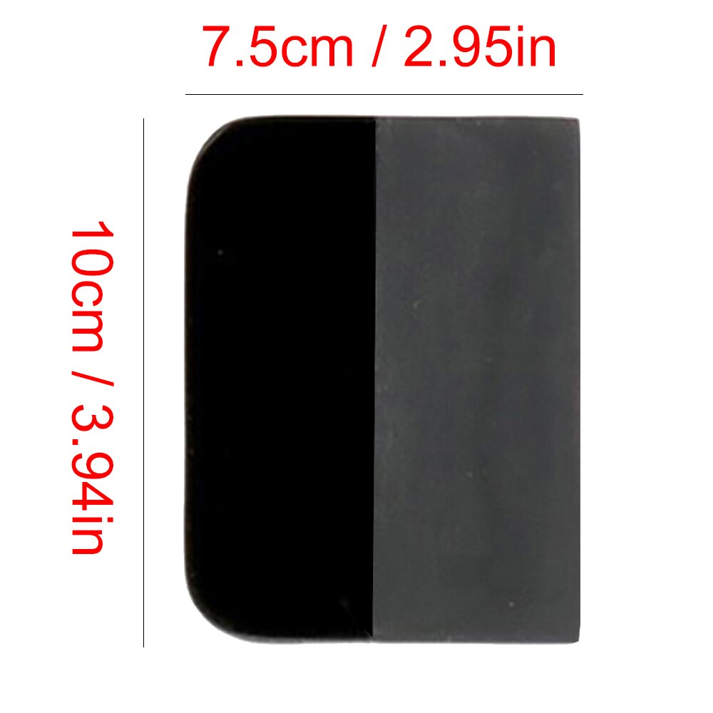 6.5/10/12cm 5.5/7.5cm Width Pink Scraper Soft Rubber Car Window Squeegee Tint Tools Glass Water Wiper Vinyl Wrap Blade B72 B77: 7.5x10cm black