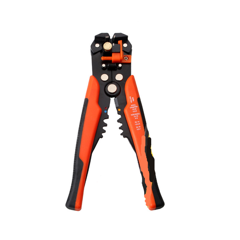 Krympetang kabelkutter automatisk avisoleringstang multifunksjonell hurtigstrengtang krympetang terminal 0.2-6.0 mm²: Oransje