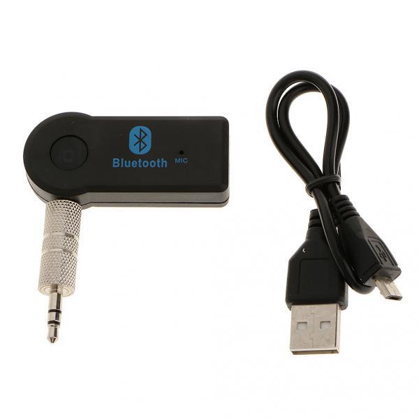 2x 3,5mm Auto Freisprecheinrichtung Bluetooth AUX Audio Receiver Adapter USB Ladegerät