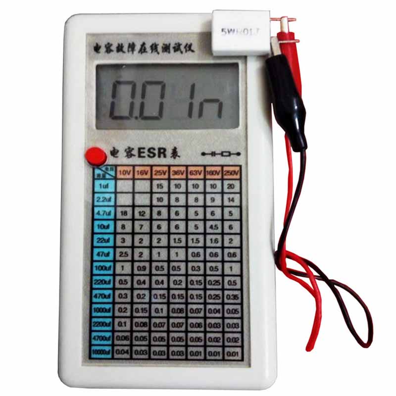 Testeur de condensateur numérique LCD ESR, compteur de résistance interne, Test en Circuit