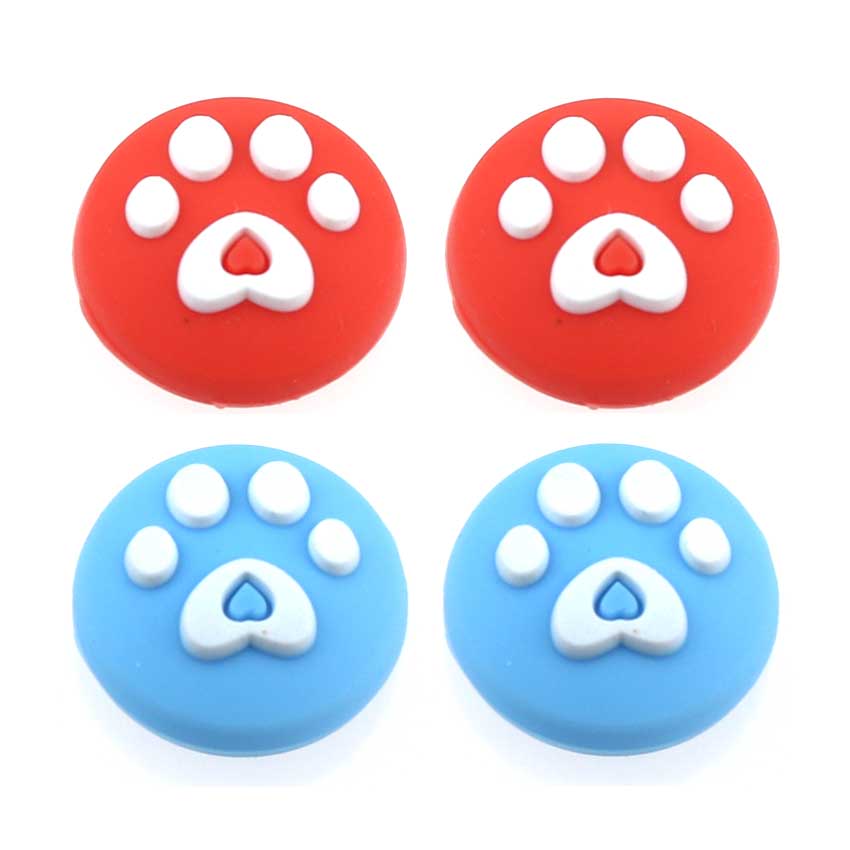 YuXi 4pcs Cat Paw Thumb Stick Grip Cap Joystick Cover For Nintend Switch Lite NS Joy-Con Controller Gamepad Thumbstick Case: No.2-2-4-4