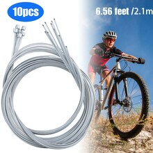 10pcs 2.1m Bicycle Shift Cables Shifter Derailleur Gear Steel Rear Inner Cable Wire Mountain Road City Bikes Cycling Parts