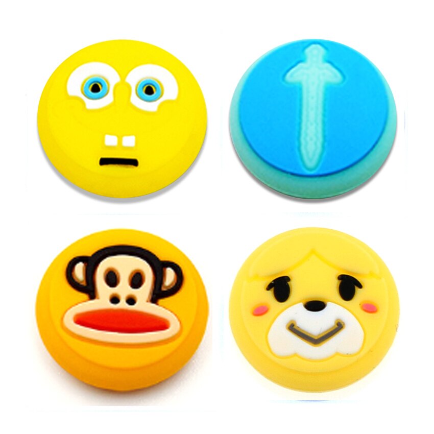 YuXi 4pcs Animal Crossing Thumb Stick Grip Cap Joystick Cover For Nintend Switch NS Lite Joy-Con Controller Thumbstick Case: 37-42-43-52